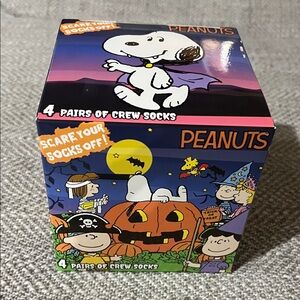 Peanuts Halloween Crew Socks Box - Snoopy and Friends